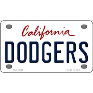 MLB Dodgers License Plate Tag Metal Los Angeles White Wall Sign CA New Series